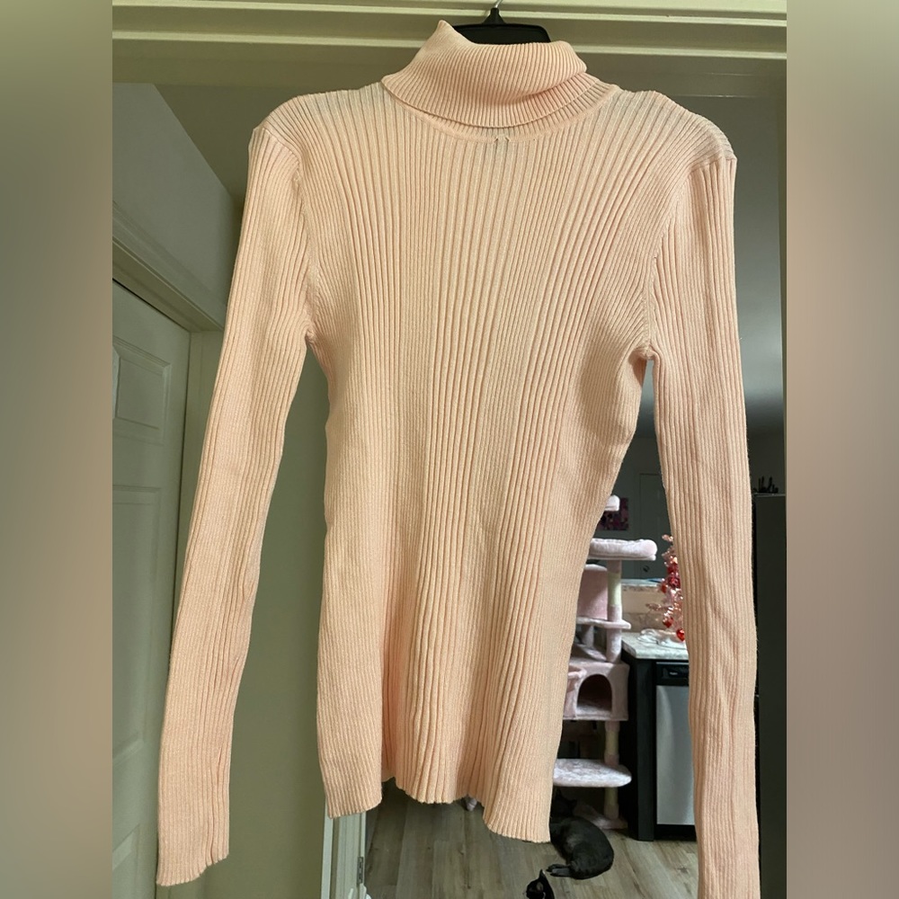 Light pink turtleneck sweater size medium